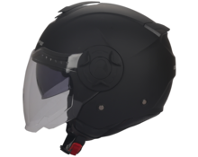 Open Face Helmet DF70 double visor matt black