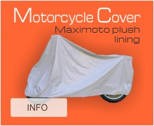 Motorcycle cover for maximoto plush lining